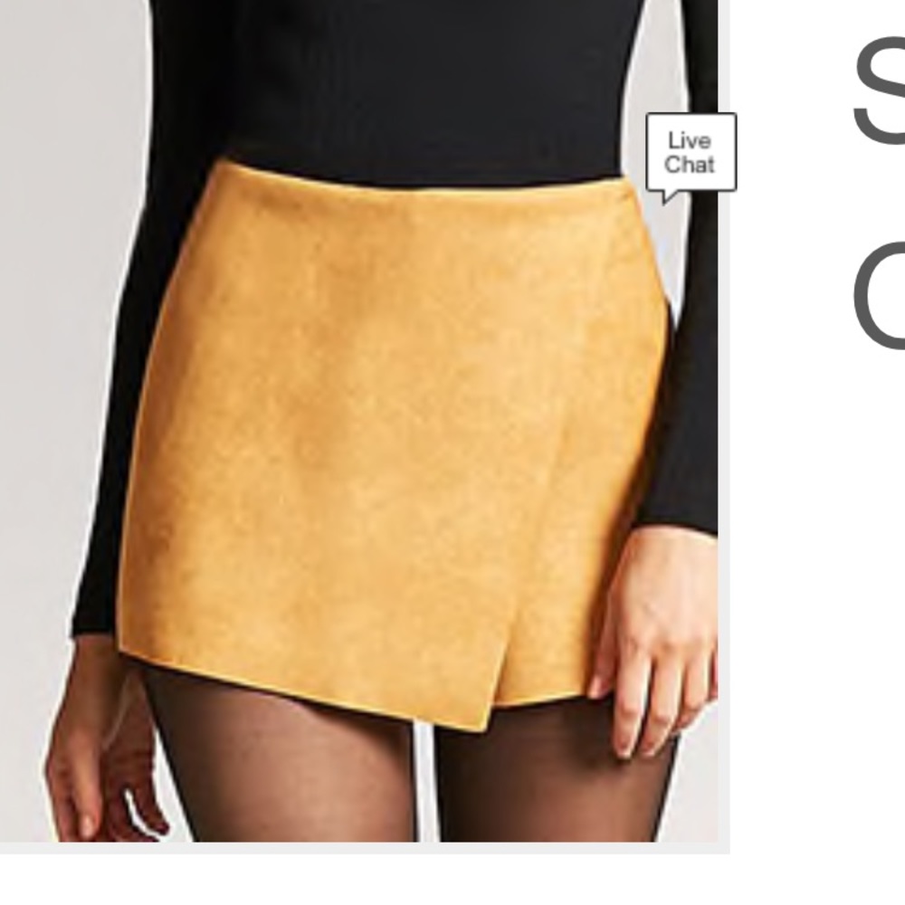 Faux Suede Skort